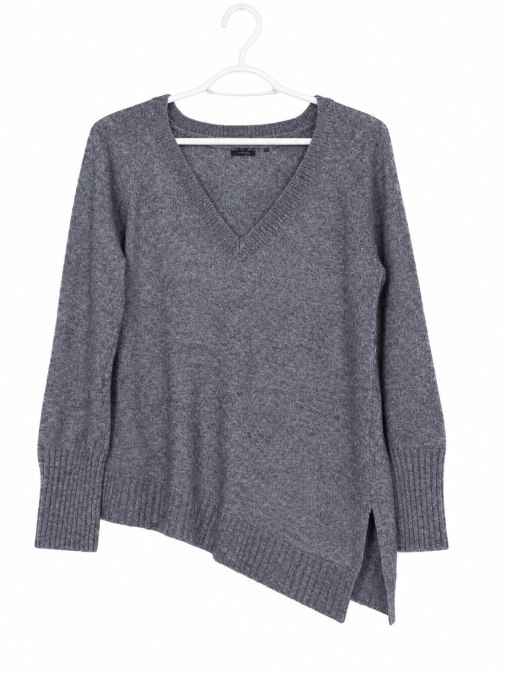 MASSIMO DUTTI Minimalist Quiet Luxury Asymmetrical Knitted Sweater Size L